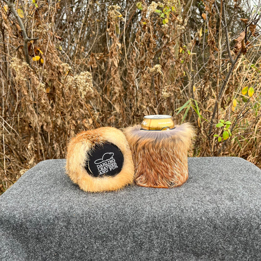 Red Fox fur Can Cooler