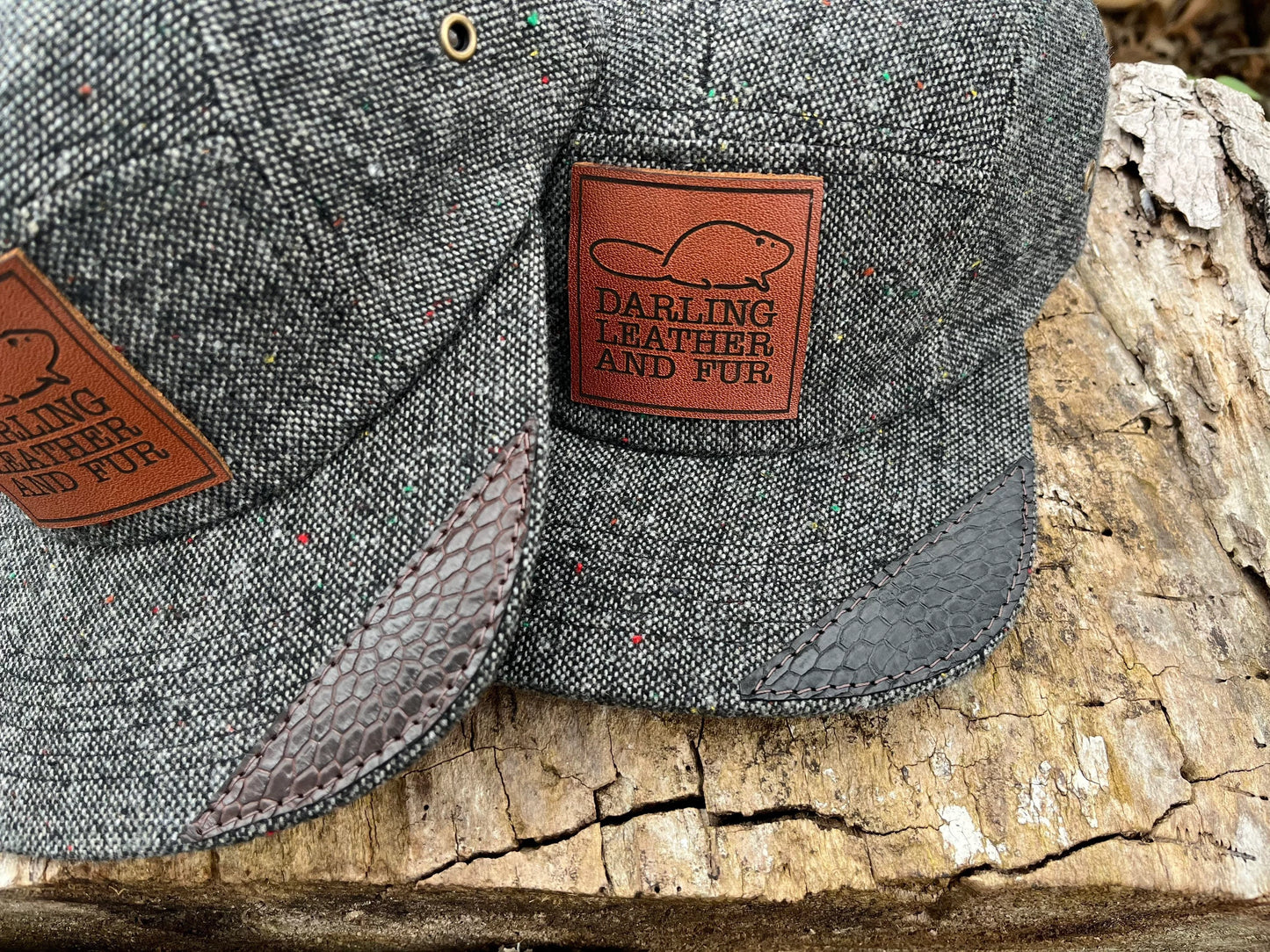 Wool Logo hat with Beavertail Leather Patch