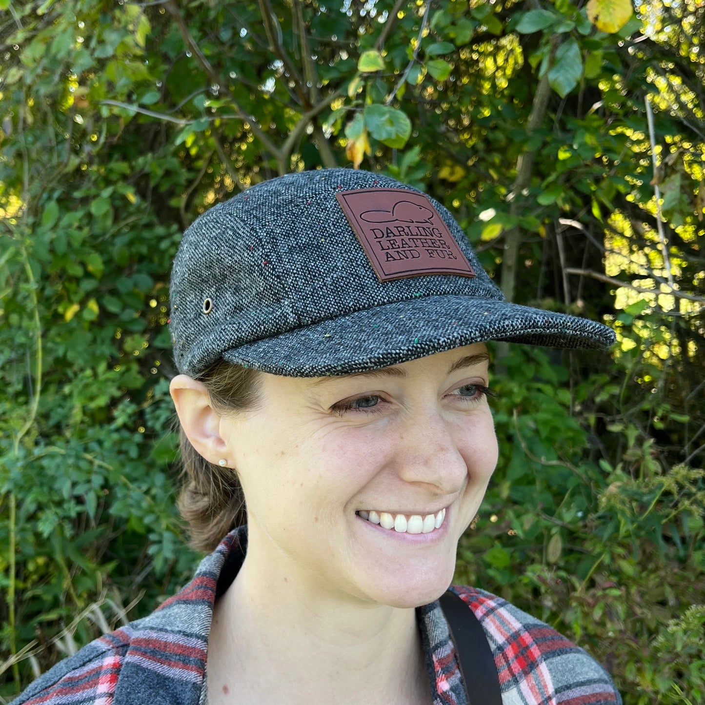 Wool Logo hat with Beavertail Leather Patch