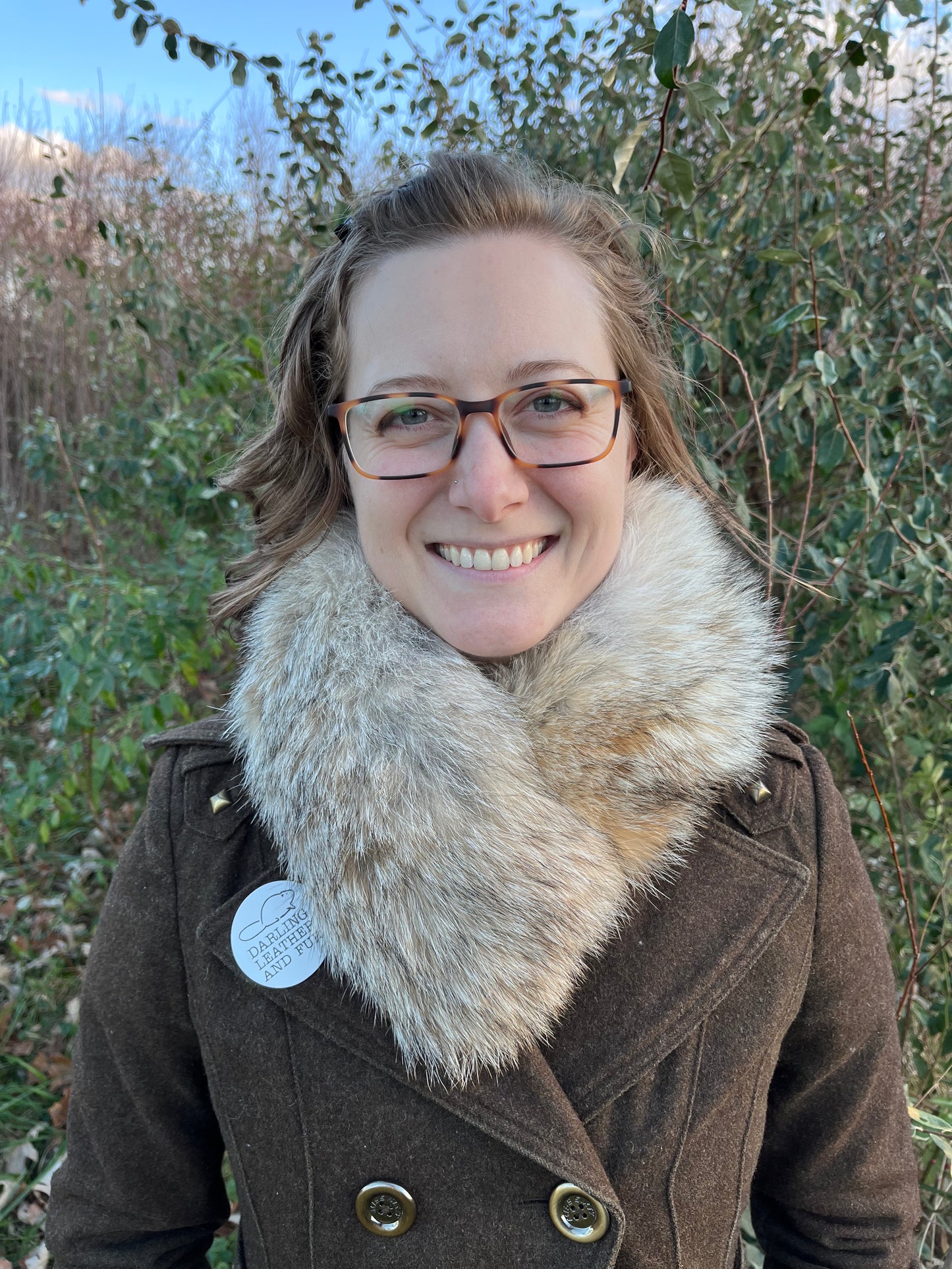 Coyote and Merino Wool Headband/Neck Warmer