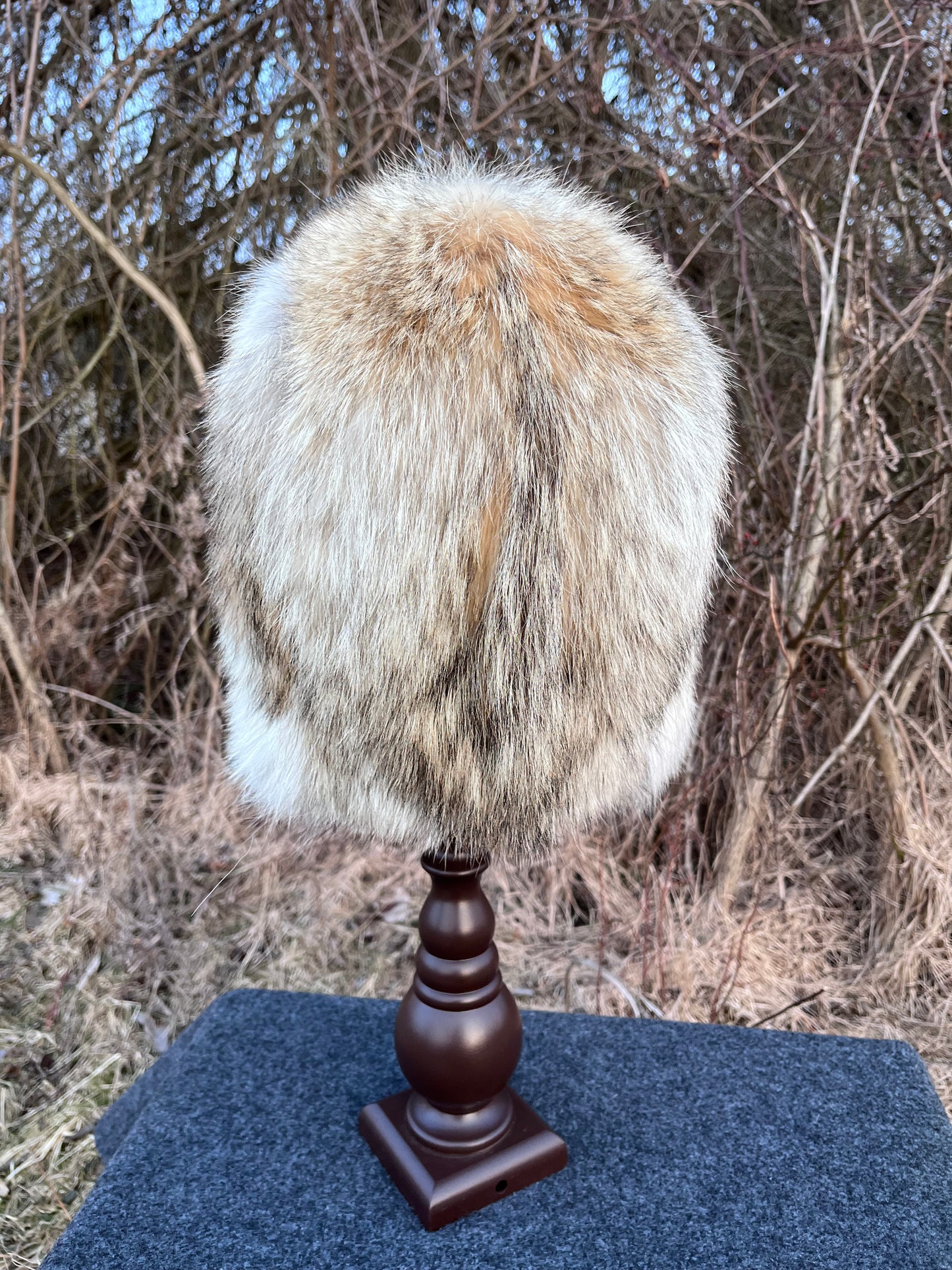 Full Fur Coyote Bomber Hat