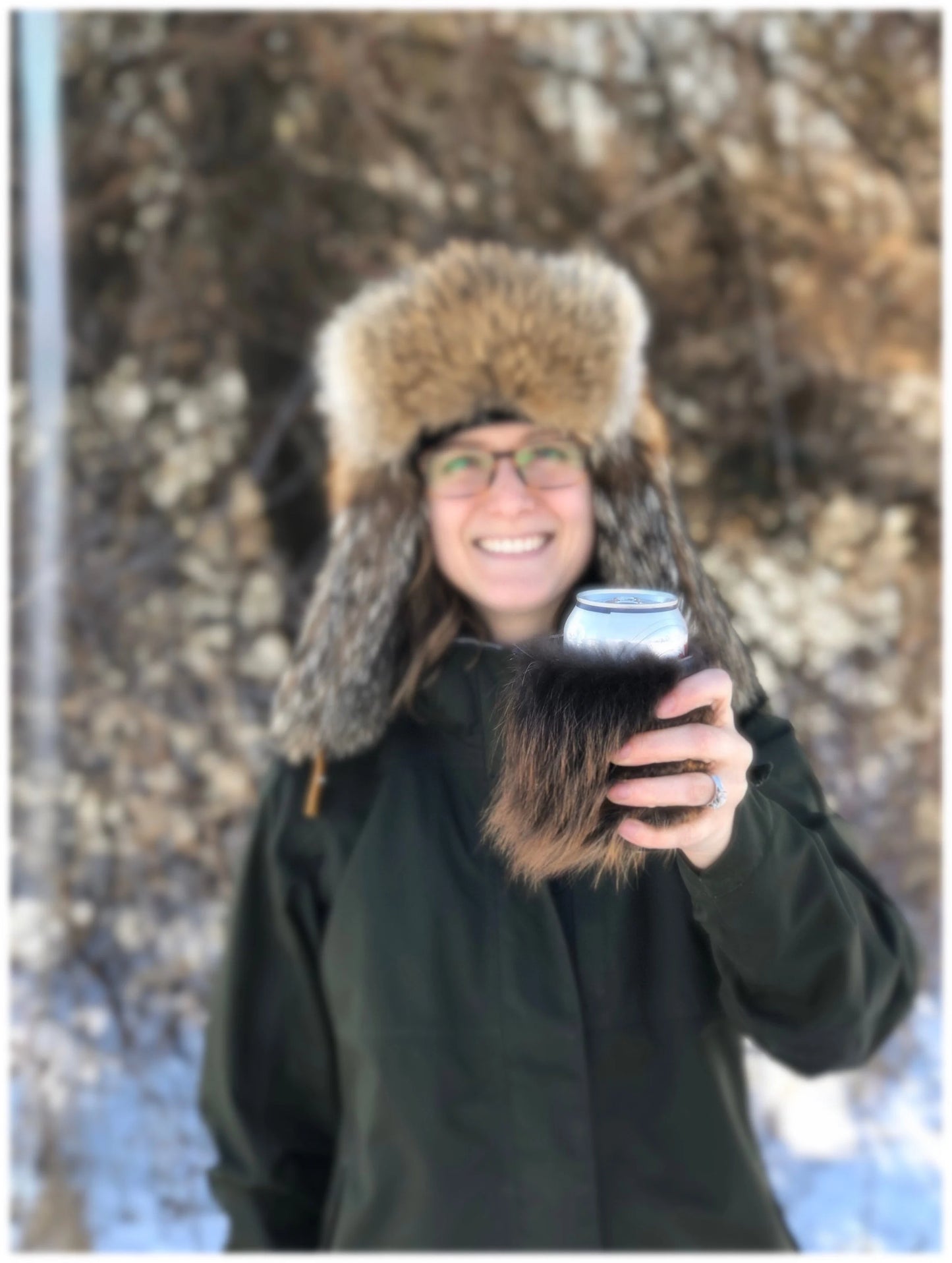 Beaver fur Can Cooler
