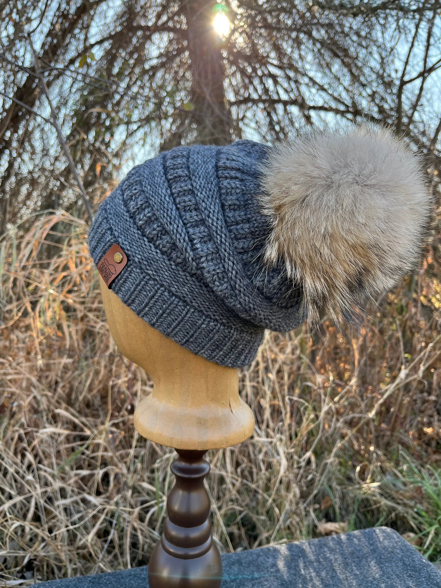 Coyote Pompom Hat - Merino Blend
