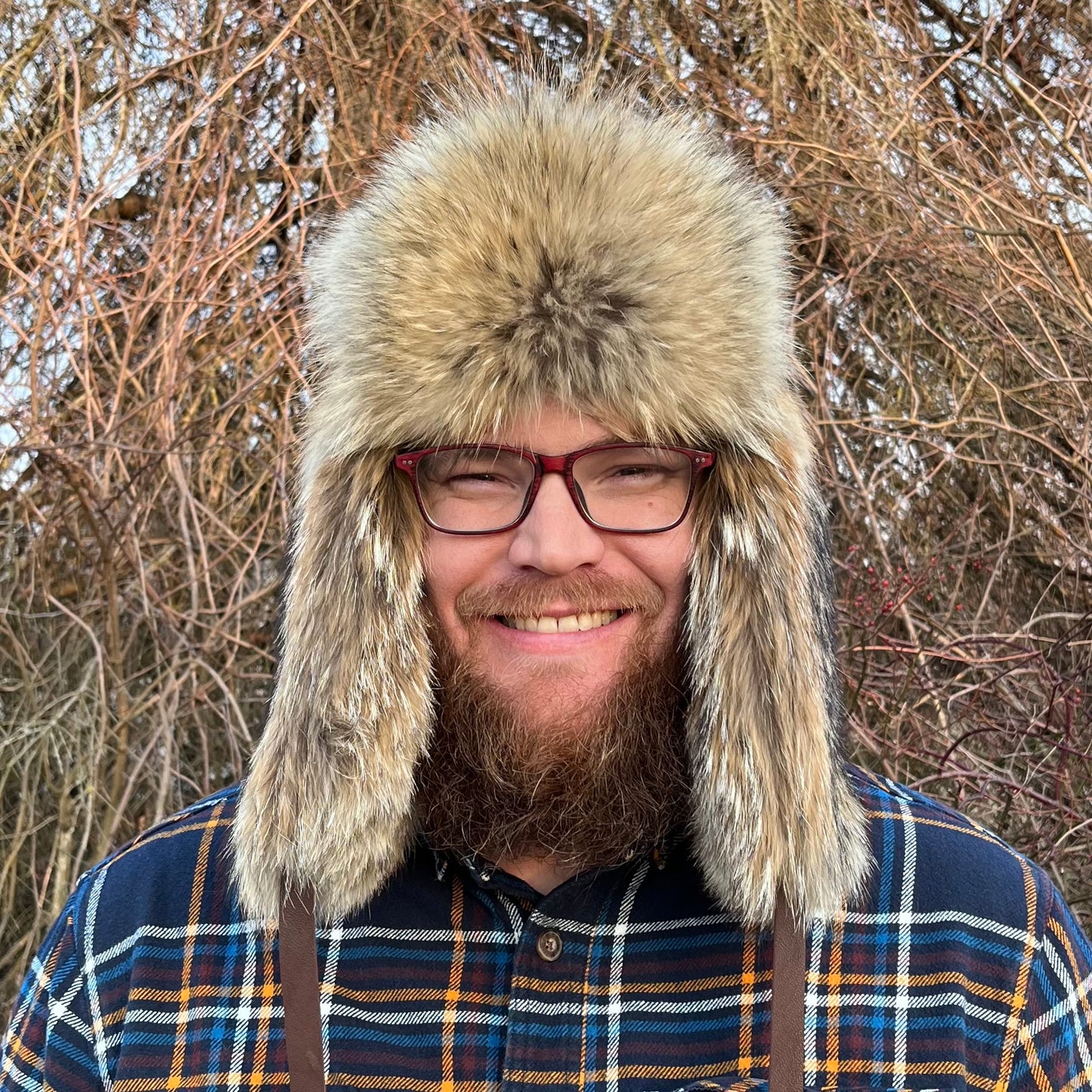 Full Fur Coyote Bomber Hat