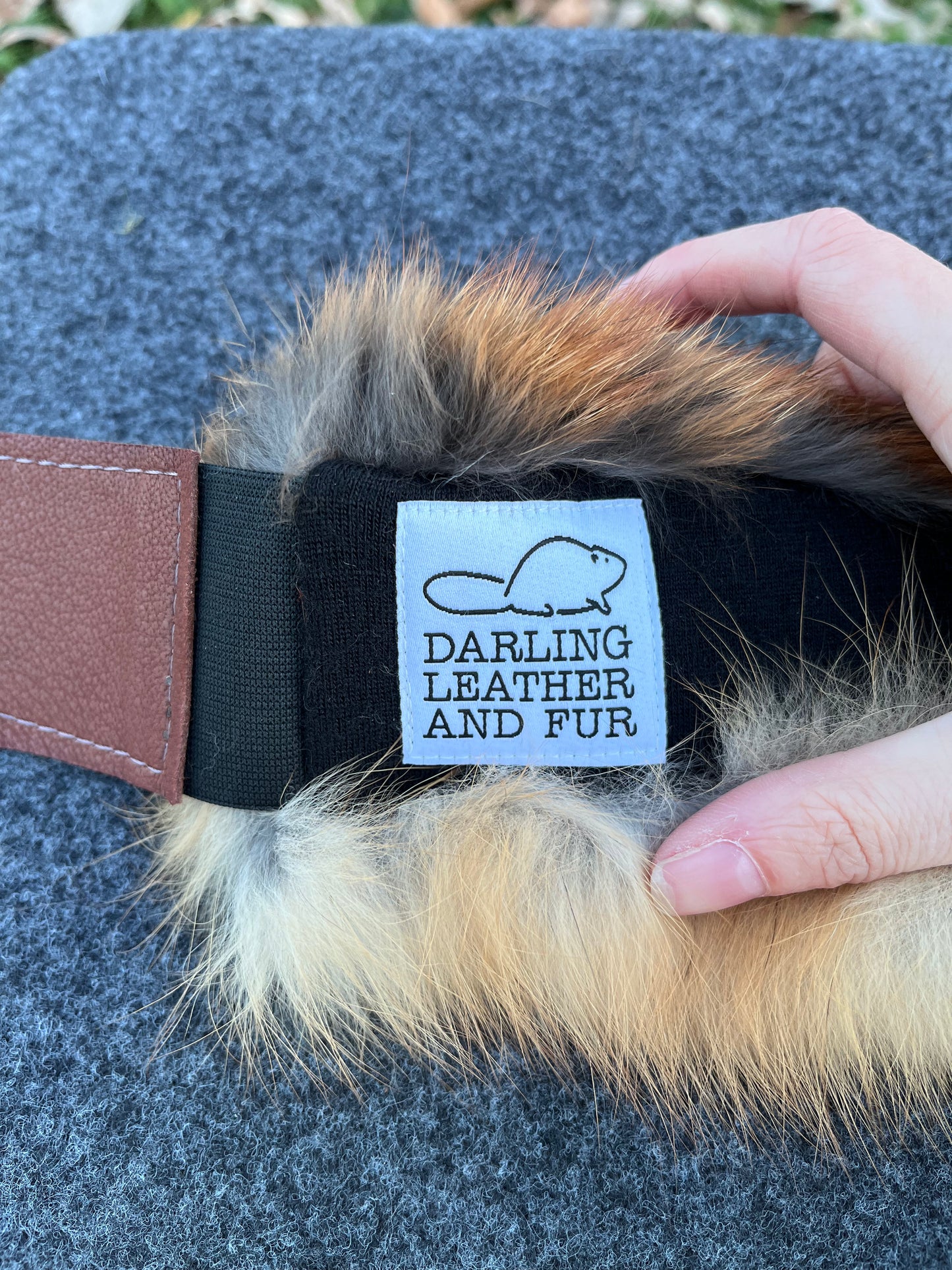 Red Fox and Merino Wool Headband/Neck Warmer