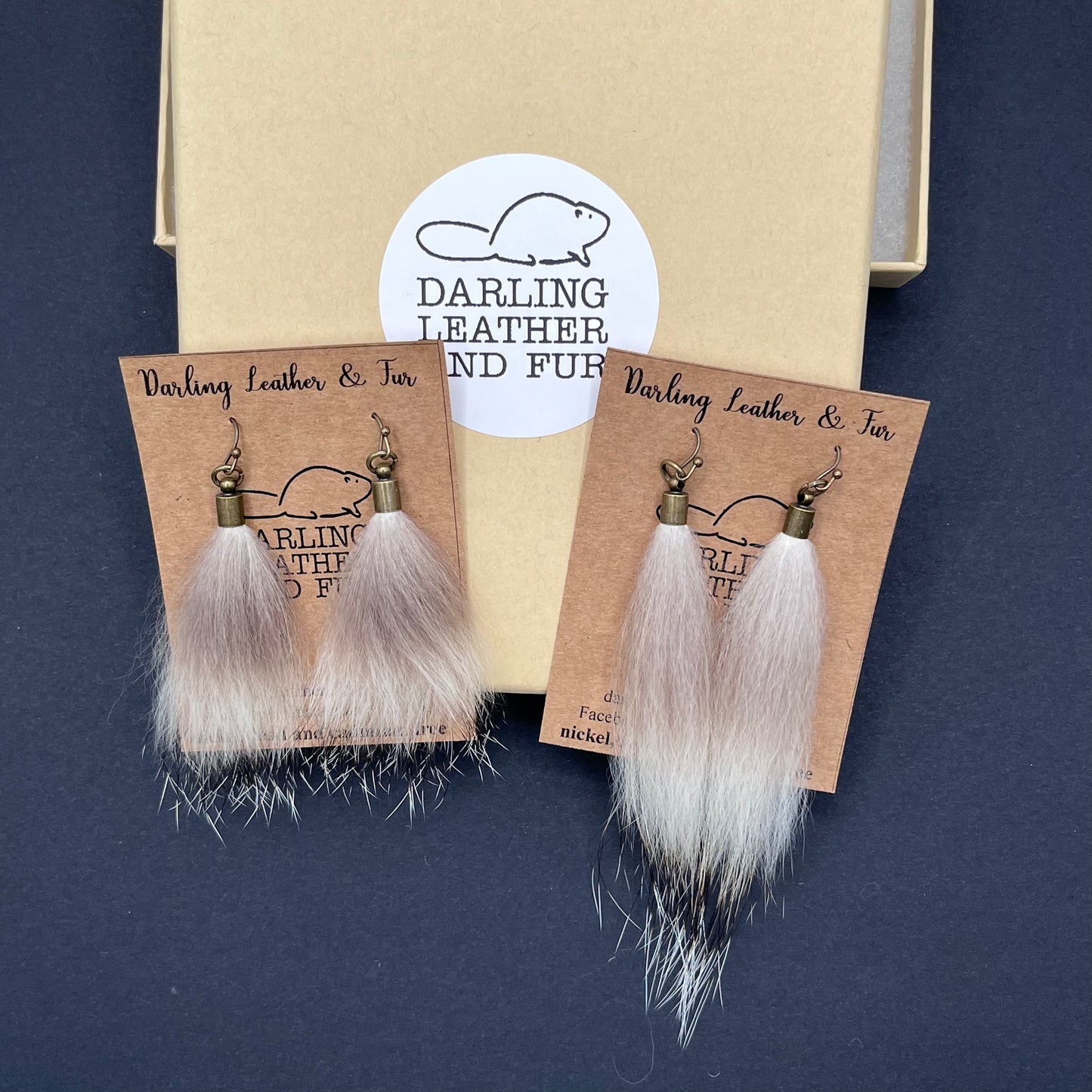 Badger Fur Earrings