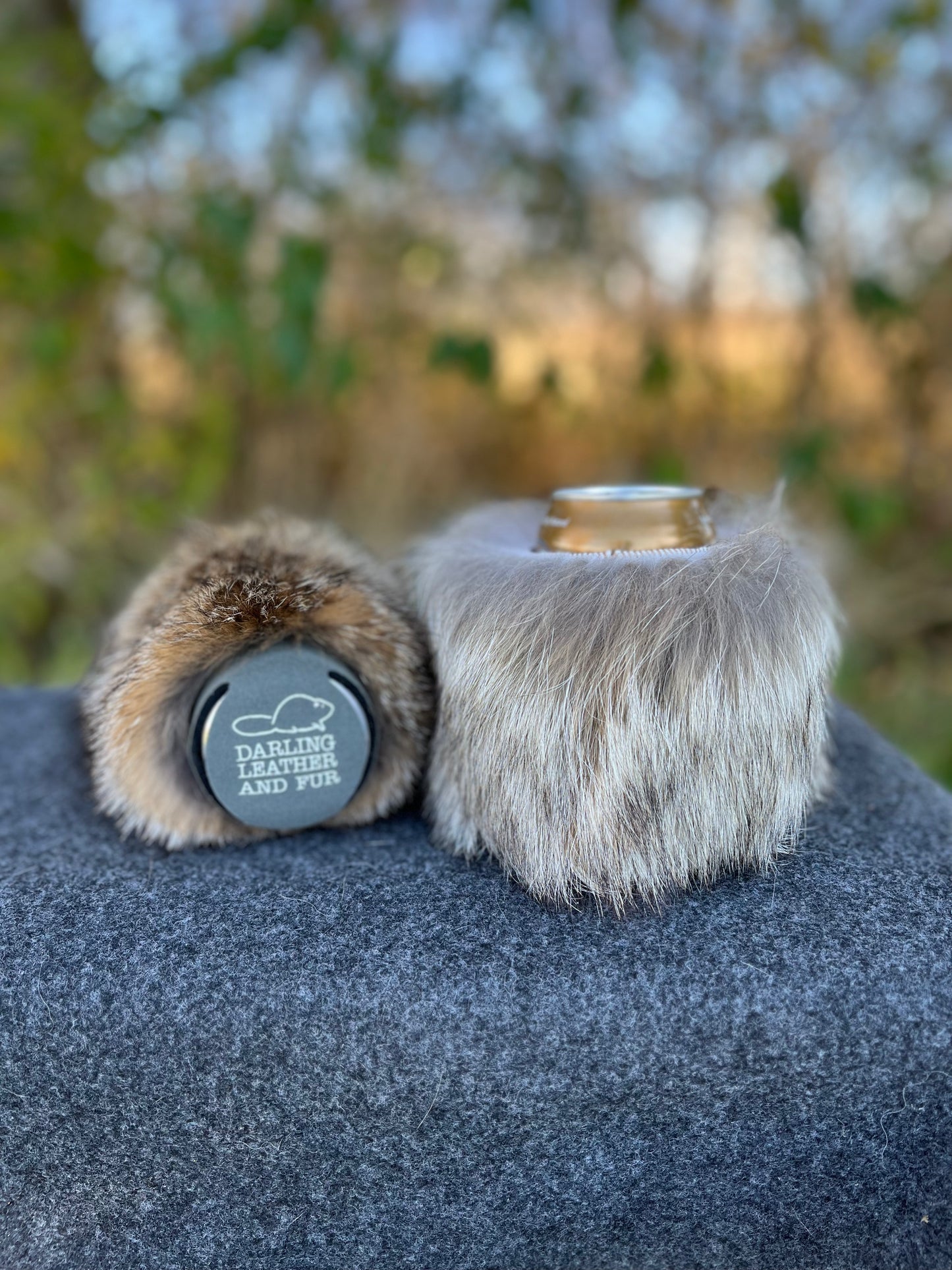 Coyote fur Can Cooler