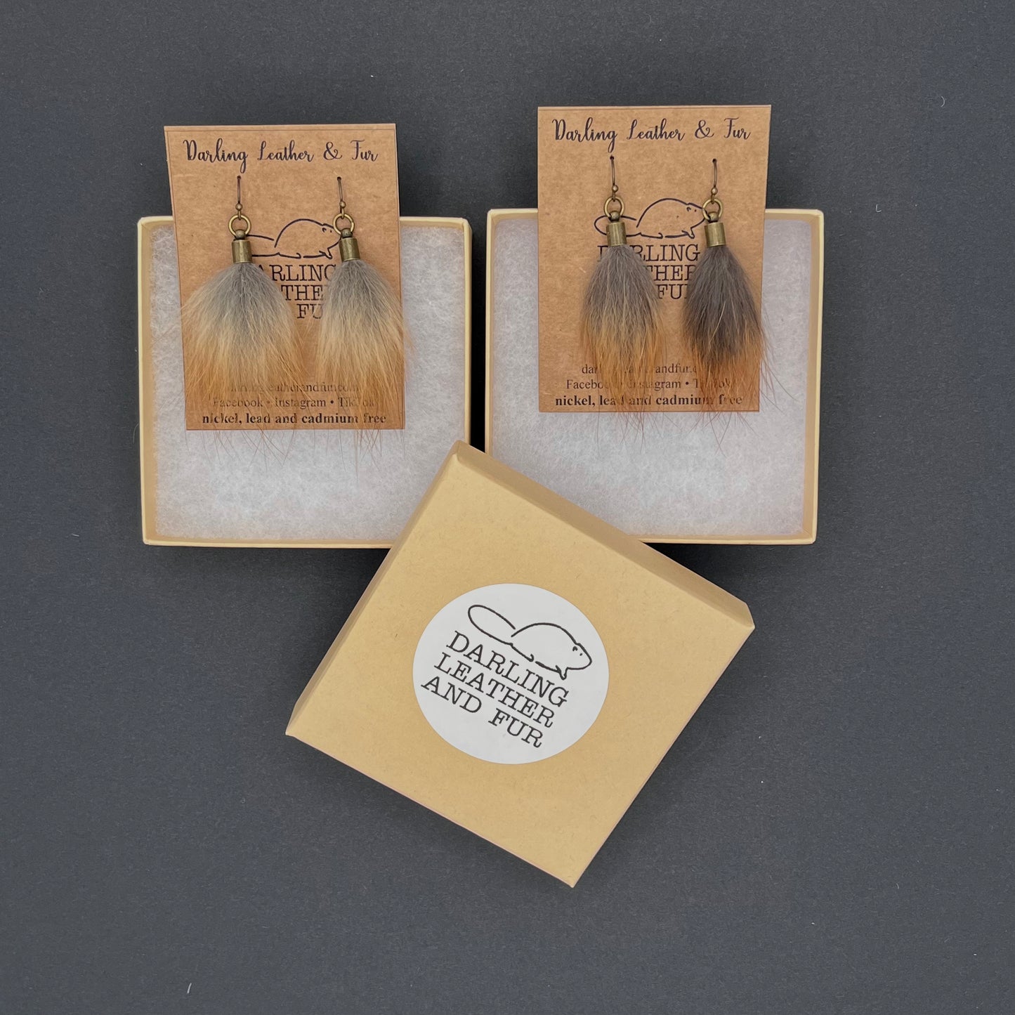 Red Fox Fly Earrings