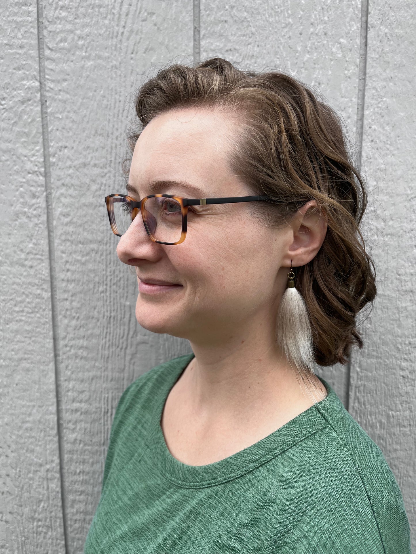 Badger Fur Earrings