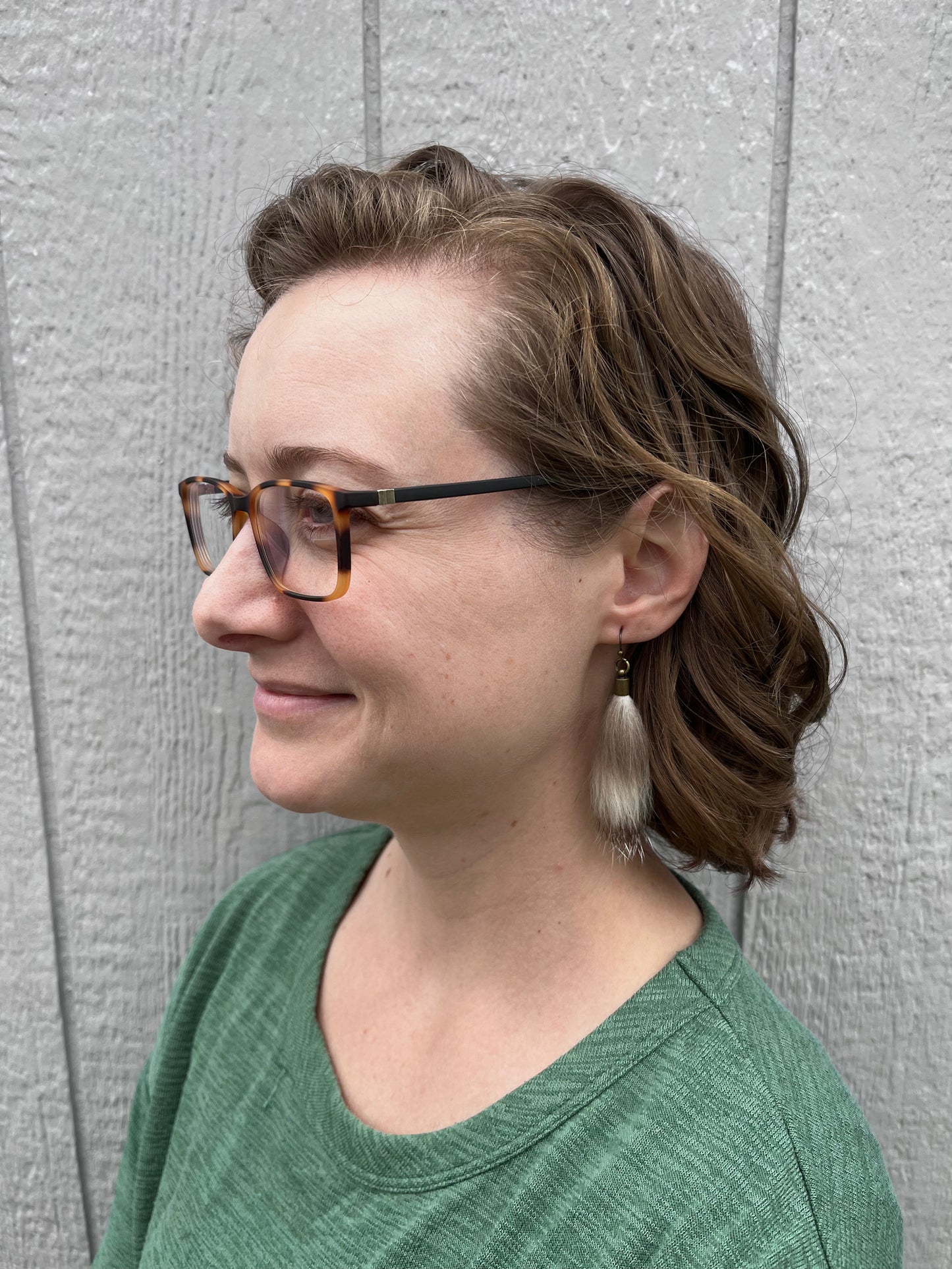 Badger Fur Earrings