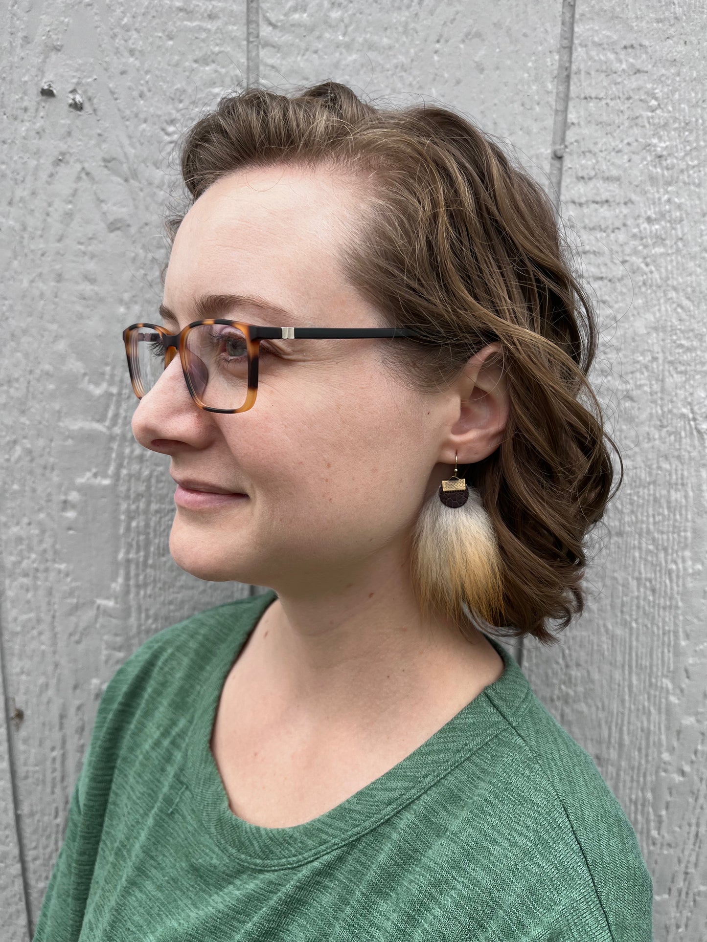 Red Fox and Beaver Tail Earrings