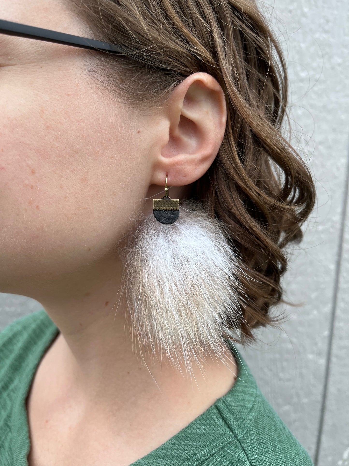 Bobcat and Beaver Tail Earrings