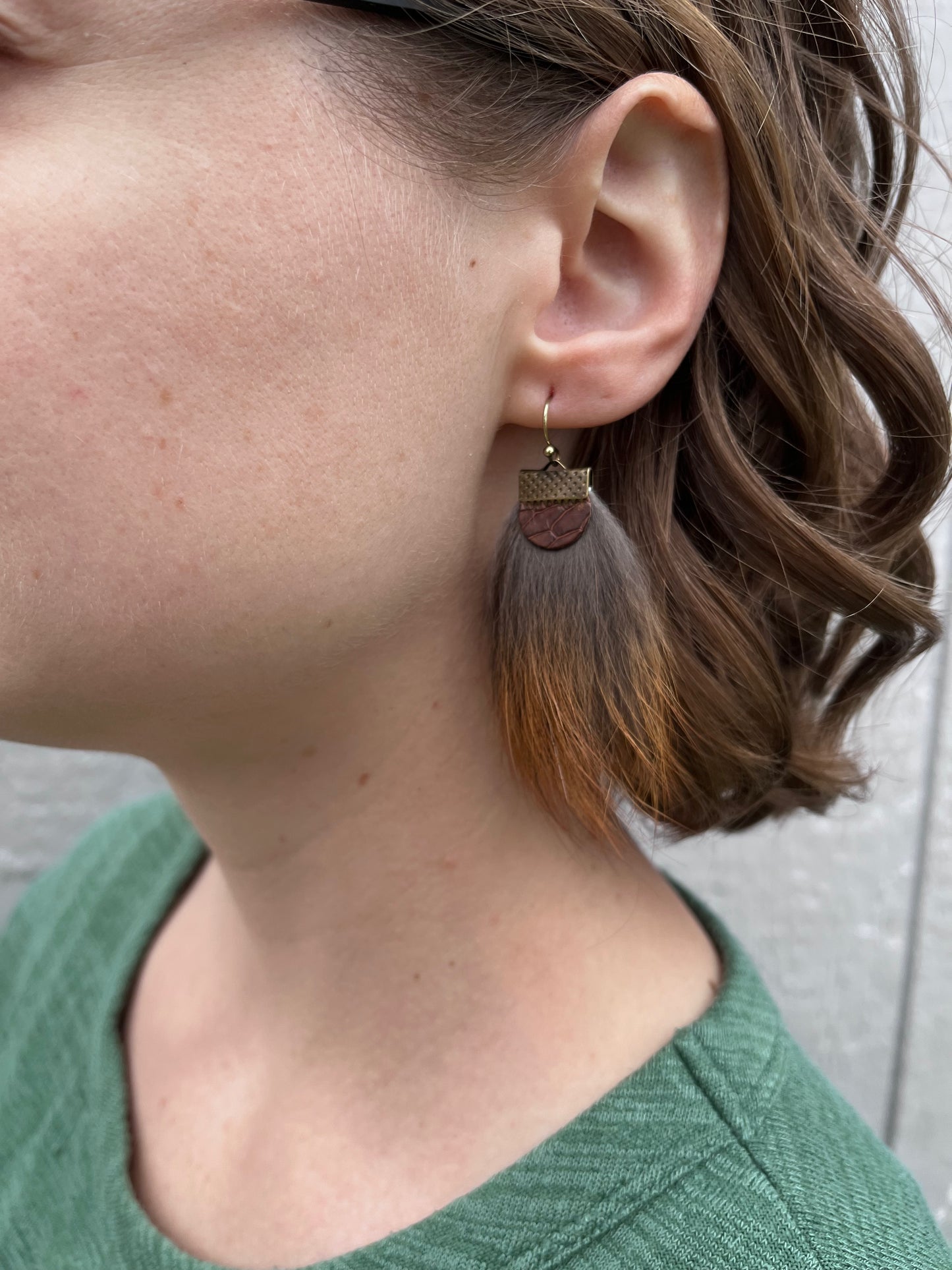Red Fox and Beaver Tail Earrings