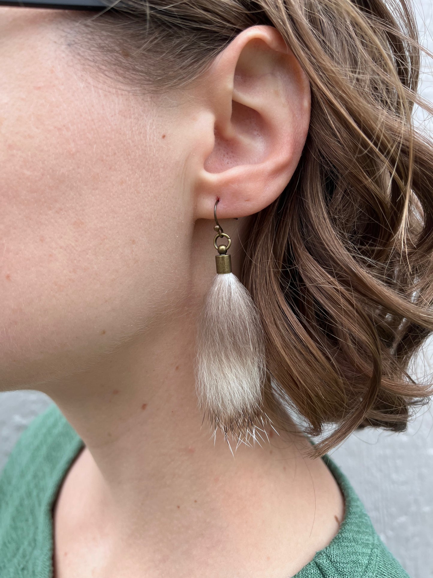 Badger Fur Earrings