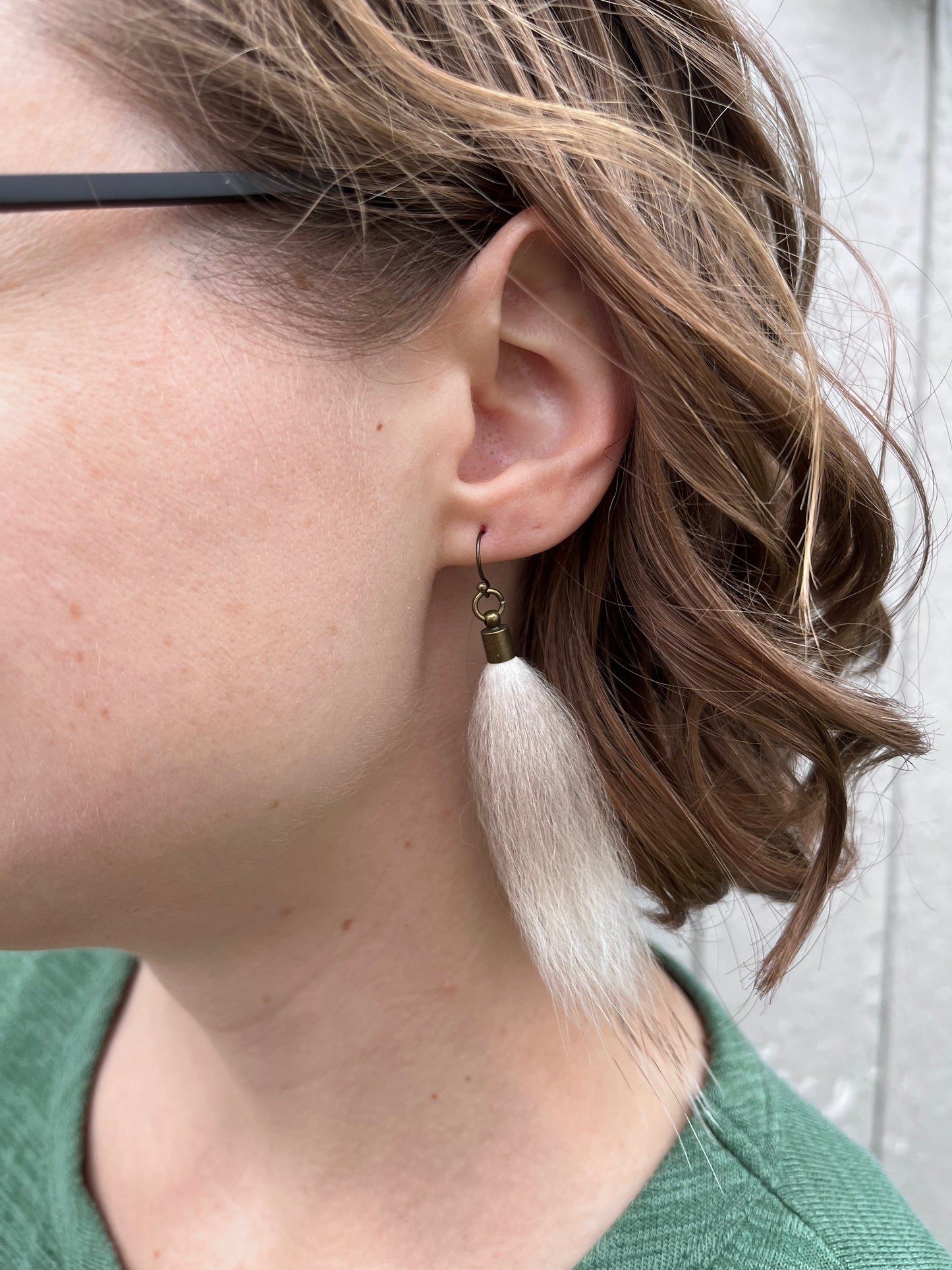 Badger Fur Earrings