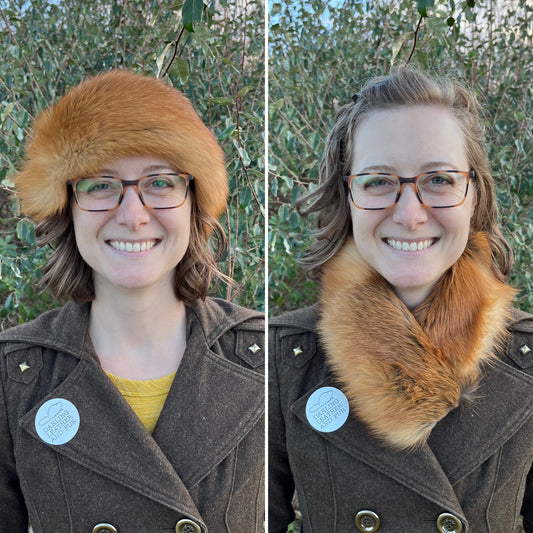 Red Fox and Merino Wool Headband/Neck Warmer