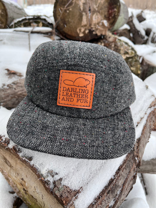 Wool Logo hat with Leather Patch
