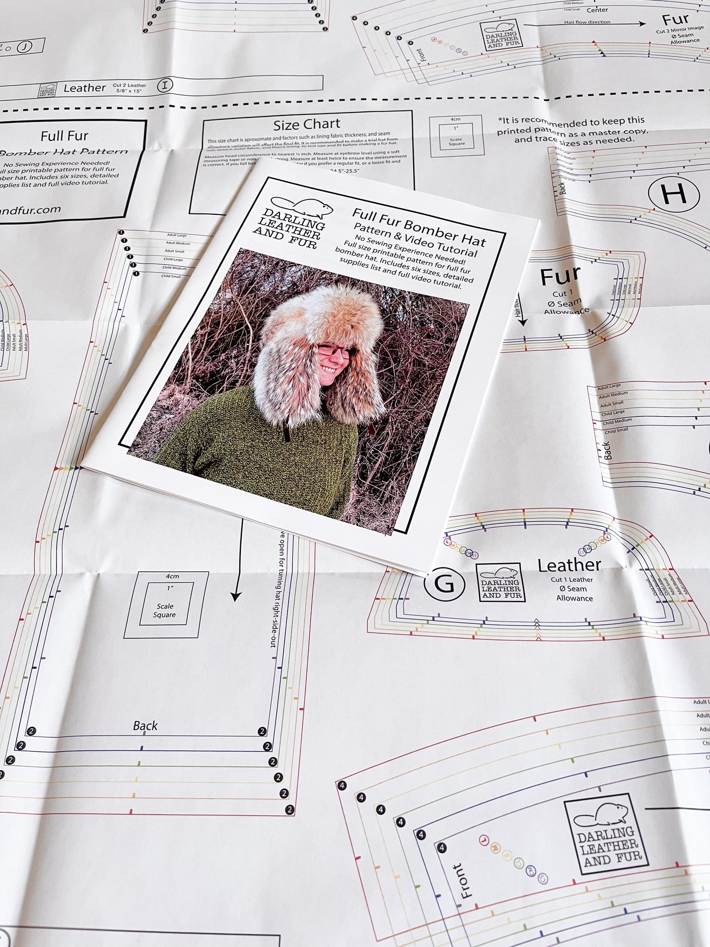 *PRINTED PATTERN* Full Fur Bomber Hat Pattern & Video Tutorial