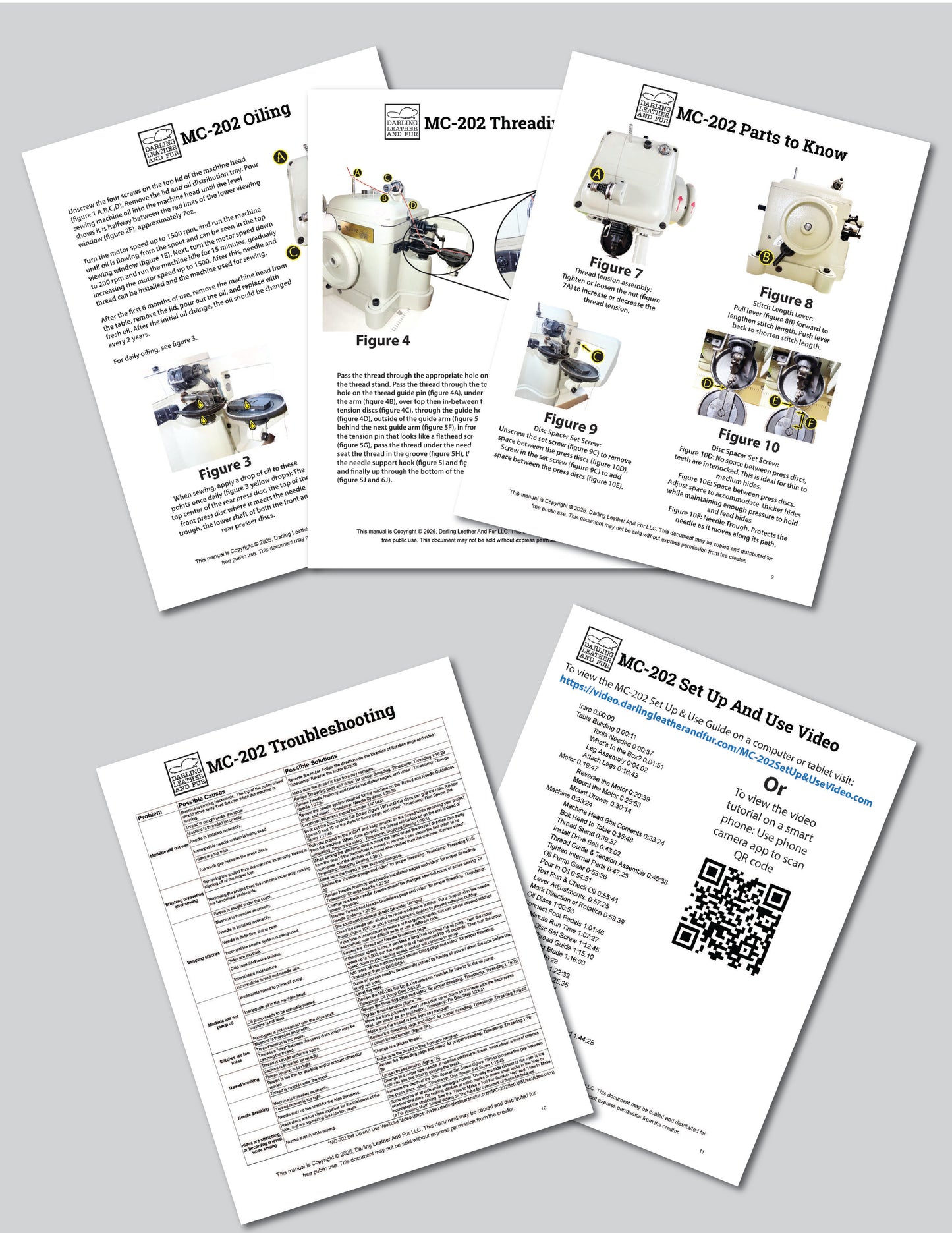 Unofficial User Manual MC-202 Fur Sewing Machine