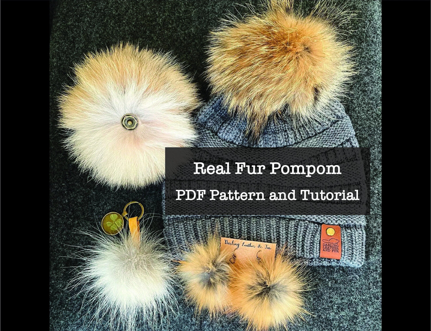 PDF Fur Pompom Sewing Pattern & Tutorial