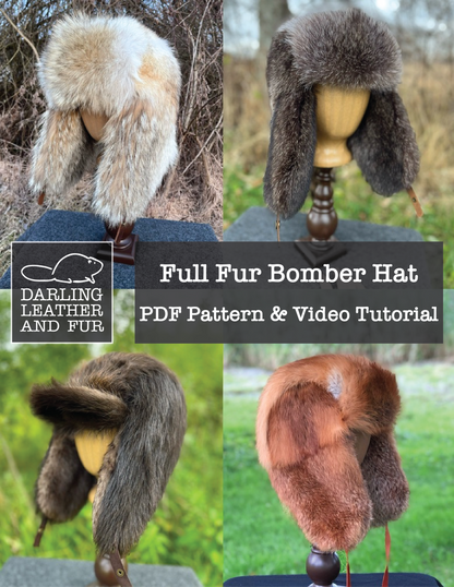 Full Fur Bomber Hat PDF Pattern & Video Tutorial