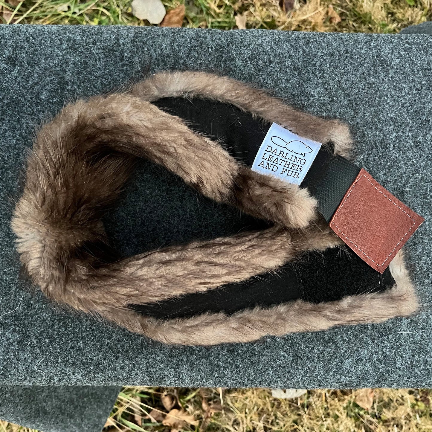 Beaver and Merino Wool Headband/Neck Warmer