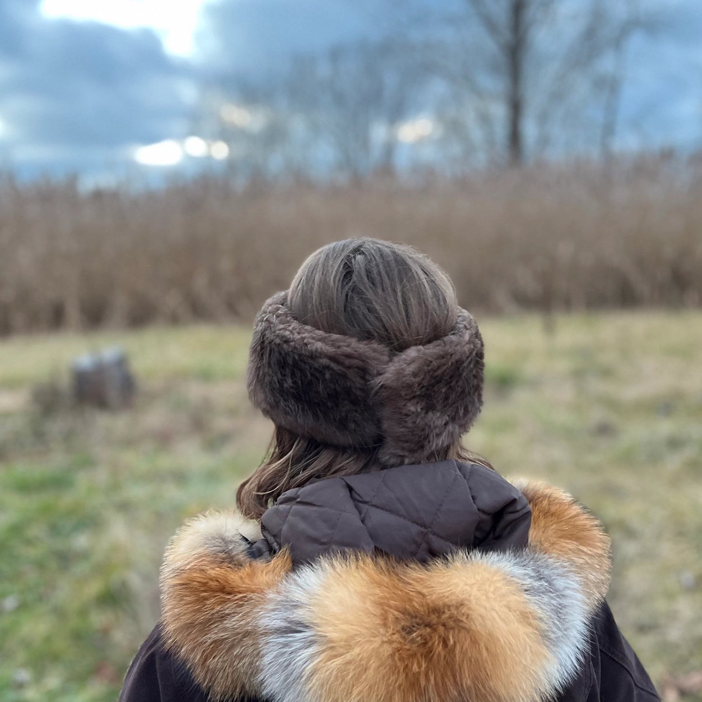 Beaver and Merino Wool Headband/Neck Warmer