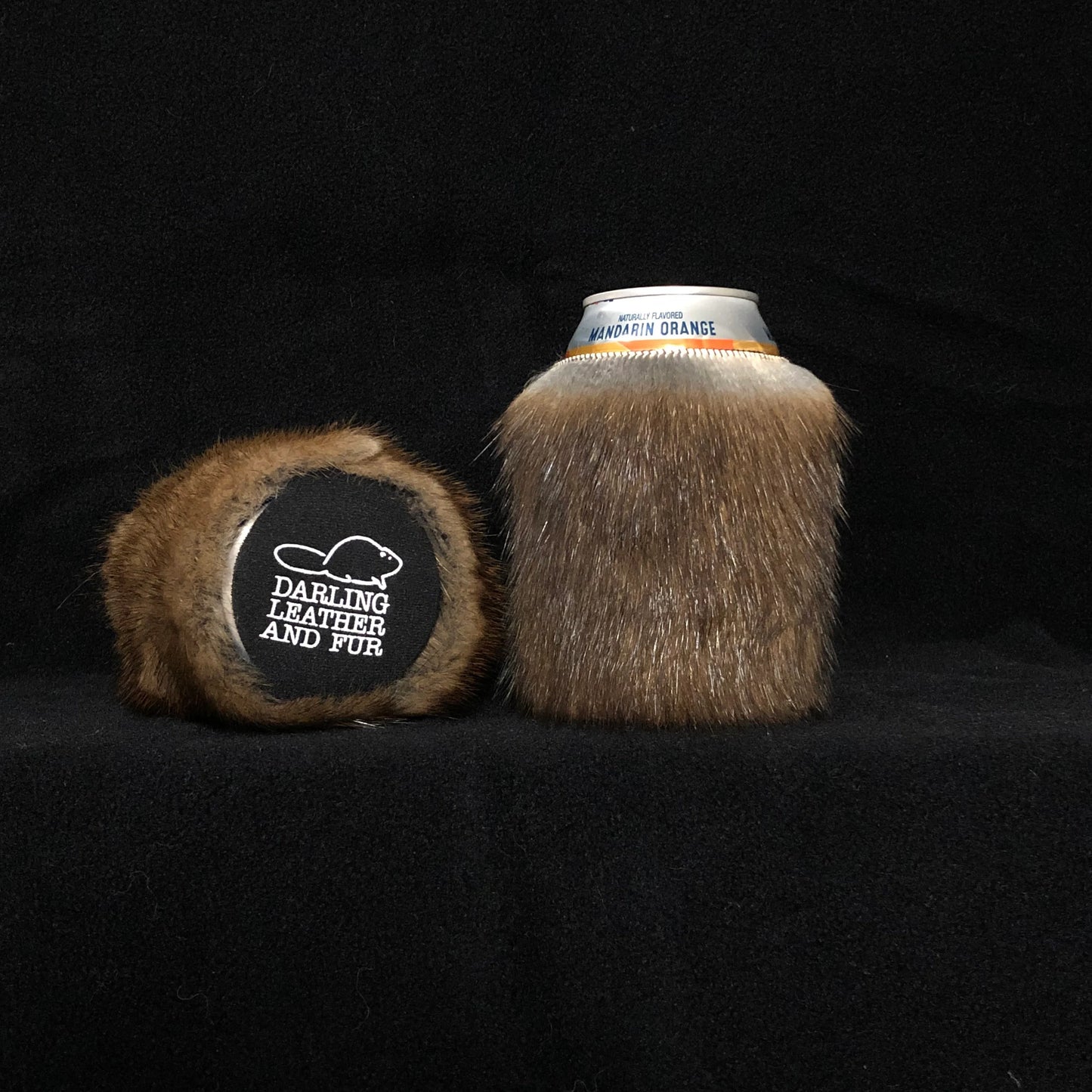 Muskrat fur Can Cooler