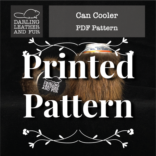 *PRINTED PATTERN* of Fur Can Cooler Sewing Pattern