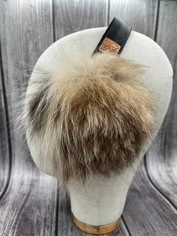 Bobcat fur Earmuffs - Lined with Plucked & Sheared Beaver fur