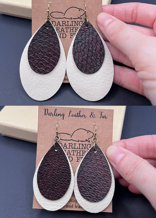 Beavertail & Buckskin Earrings Drop Style
