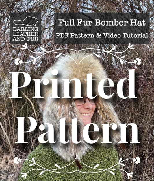 *PRINTED PATTERN* Full Fur Bomber Hat Pattern & Video Tutorial