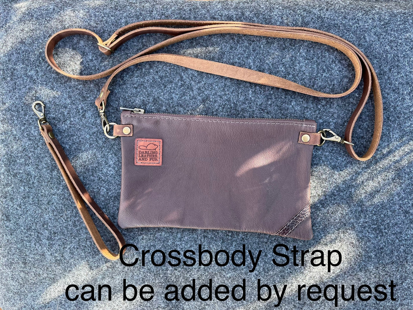 Wristlet Purse - Buckskin with Beavertail Accent