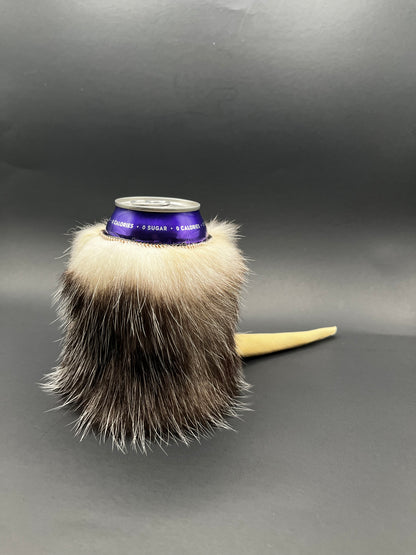 Opossum fur Can Cooler with tail