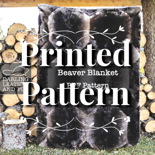 *PRINTED PATTERN* Beaver Fur Blanket Sewing Pattern