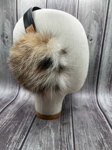 Bobcat fur Earmuffs - Lined with Plucked & Sheared Beaver fur