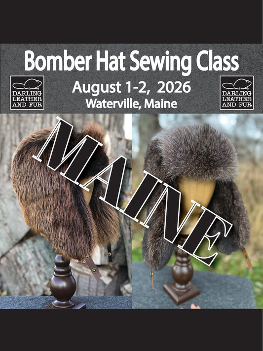 MAINE Fur Bomber Hat Sewing Class - In Person 2 Days Long