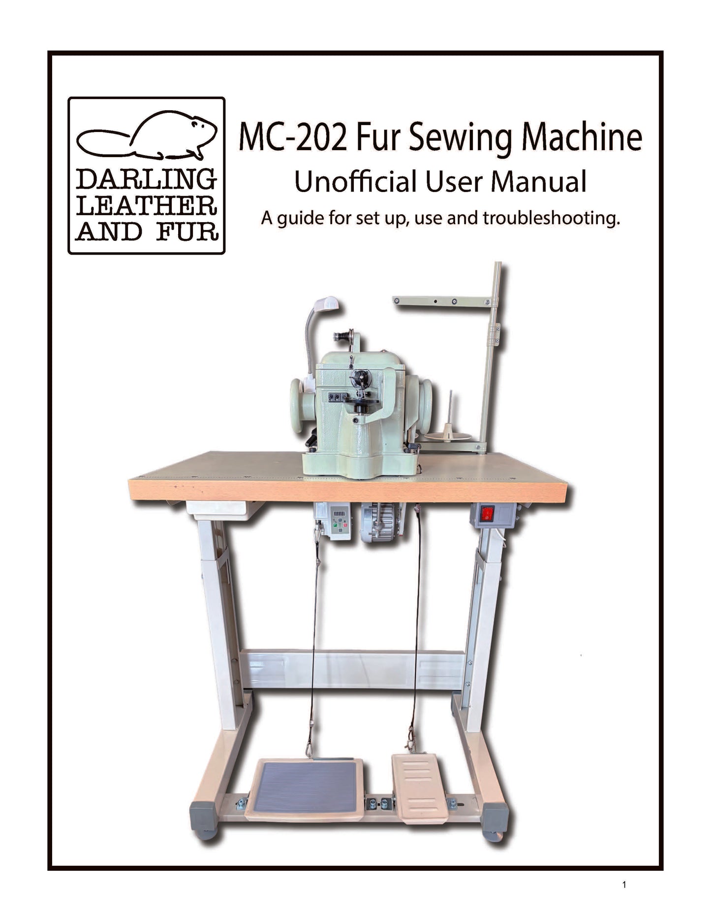 Unofficial User Manual MC-202 Fur Sewing Machine