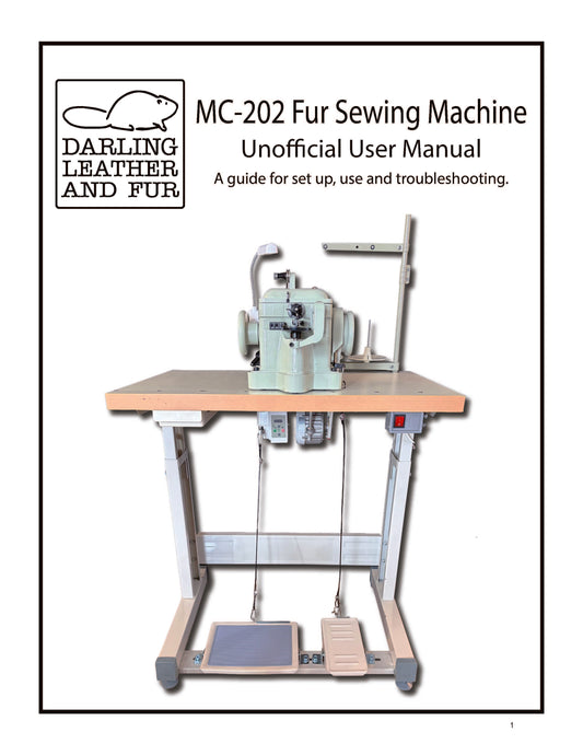 Unofficial User Manual MC-202 Fur Sewing Machine