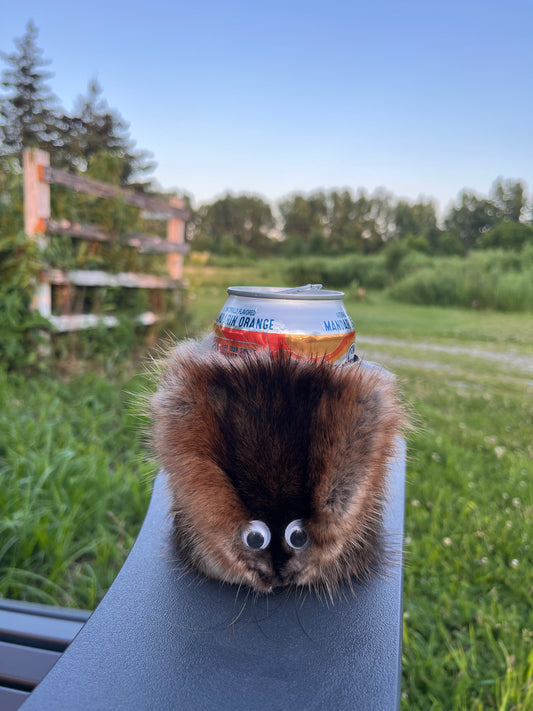 Muskrat with Face & Tail Can Cooler