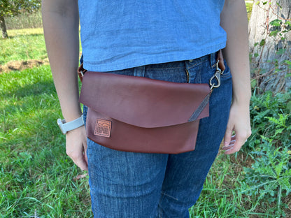 buckskin leather backpack Hip Bag