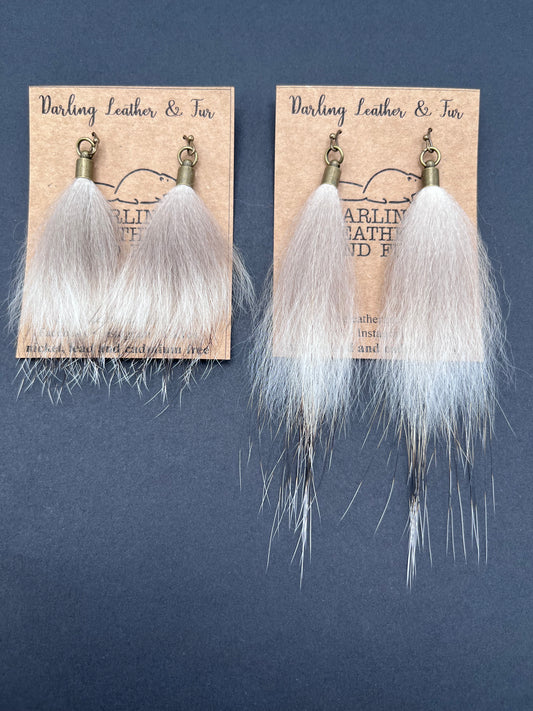 Badger Fur Earrings