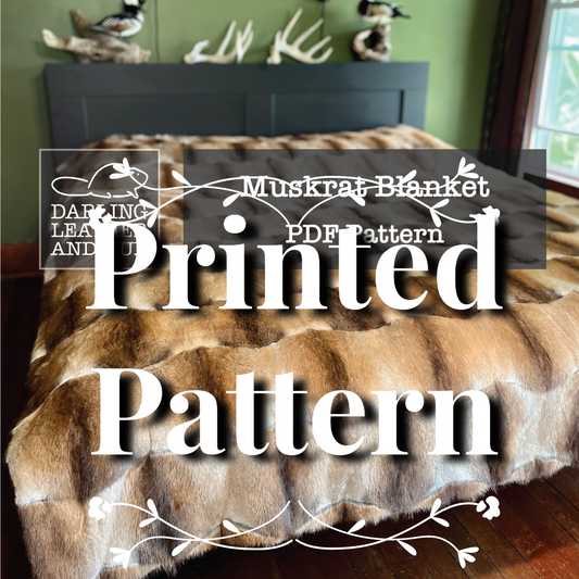 *PRINTED PATTERN* Muskrat Fur Blanket PDF Sewing Pattern
