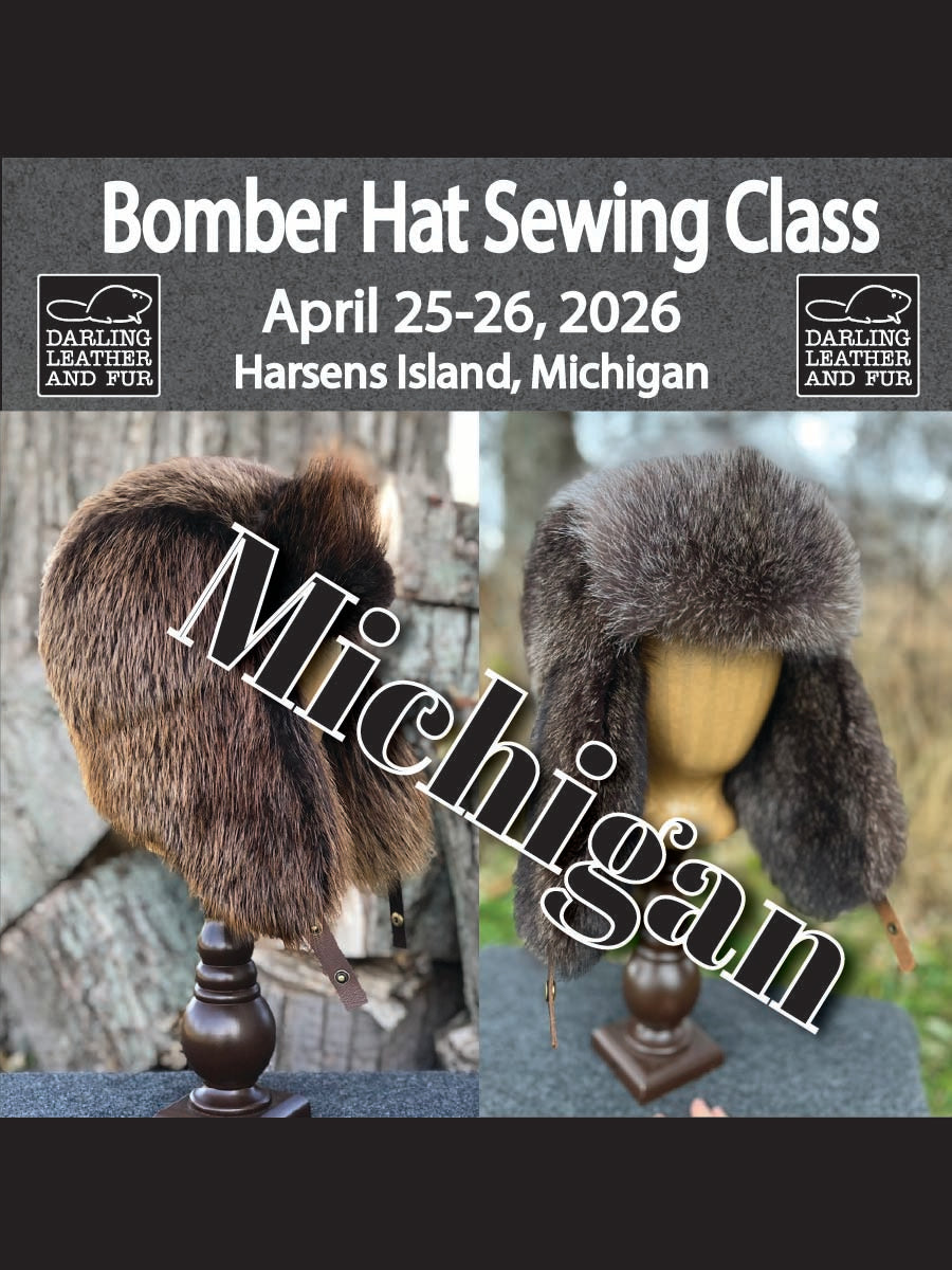 Fur Bomber Hat Sewing Class - In Person 2 Days Long