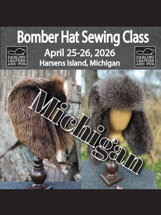 Fur Bomber Hat Sewing Class - In Person 2 Days Long