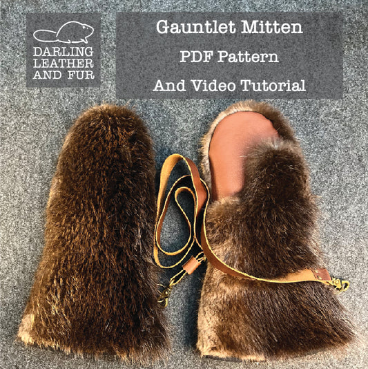 Fur Gauntlet Mitten PDF Pattern and Video Tutorial
