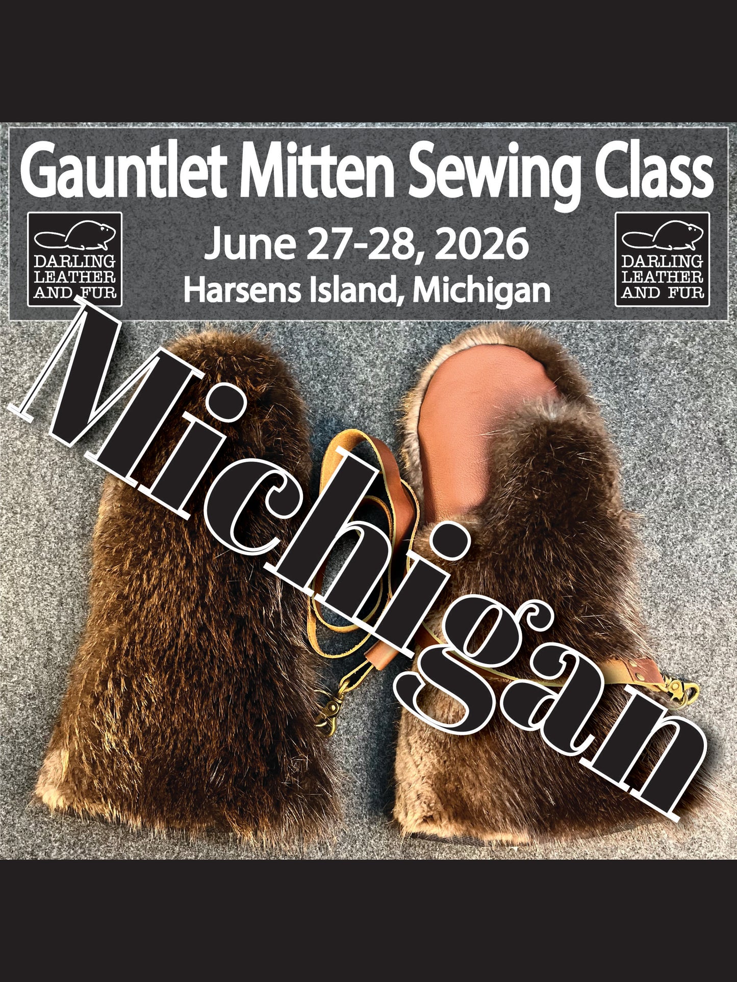 Fur Gauntlet Mitten Sewing Class - In Person 2 Days Long