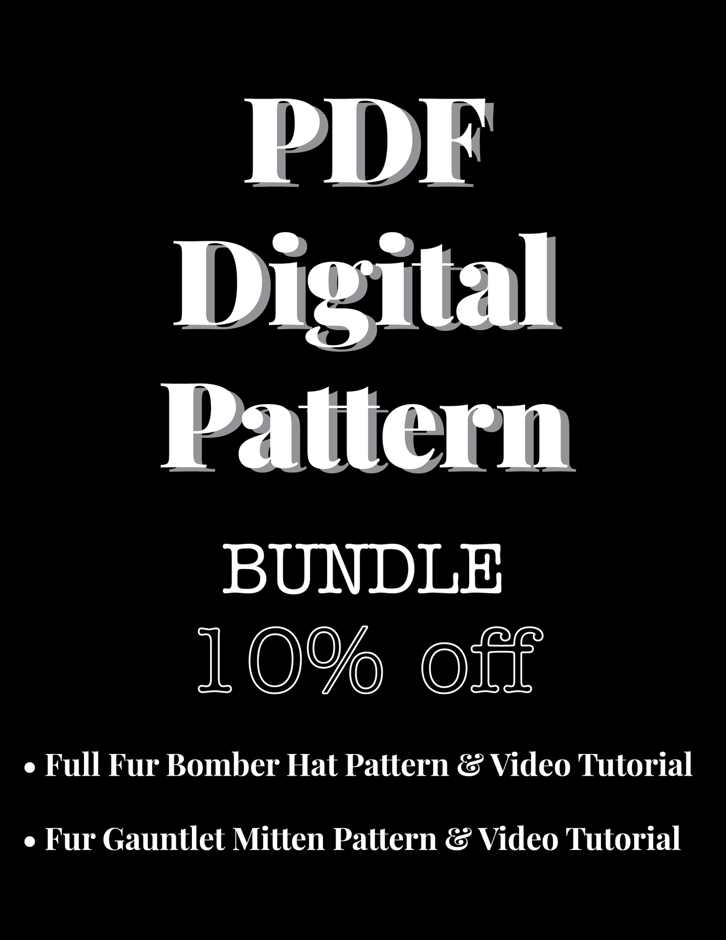 PDF Digital Pattern Bundle: Hat and Mittens