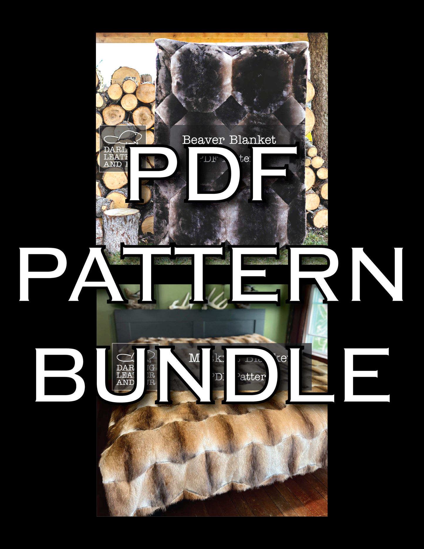 PRINTED PATTERN Bundle: Beaver Blanket, Muskrat Blanket